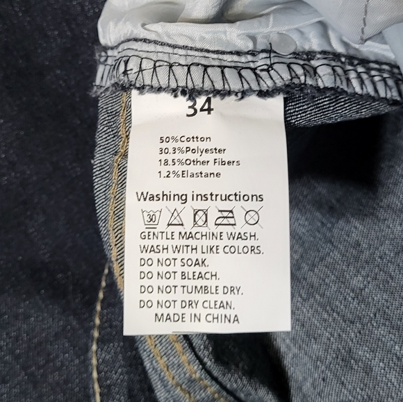 Jeans Wear Men's NWOT Black Straight Leg Jeans Size 34x29 - Picture 5 of 12